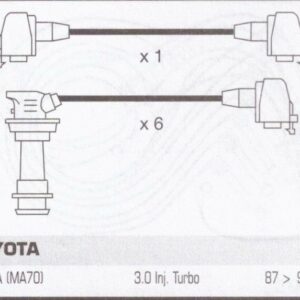 Toyota Supra Formula Power 3.0 Turbo 5mm Performance Ht Ignition Leads.