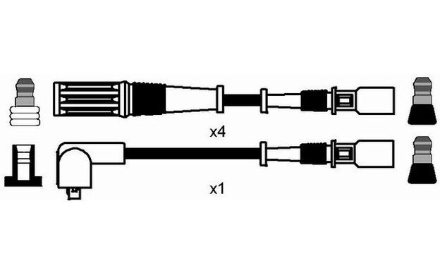 Honda Prelude Mk3, Bougicord 7208  Quality Performance Spark Plug Leads.